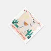 Serviette En Papier Llama fête d'anniversaire (Coin)