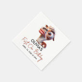 Serviette En Papier Llama Fiesta Funny Caricature 1er anniversaire (Coin)