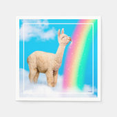 Serviette En Papier Llama Licking Rainbow (Devant)