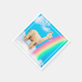 Serviette En Papier Llama Licking Rainbow (Coin)