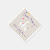 Serviette En Papier Llama Mama Baby Llama Baby shower mignonne (Coin)