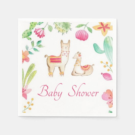 Serviette En Papier Llamas Boho (Devant)