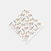 Serviette En Papier Llamas En Casquette & Écarts Motif de ski (Coin)