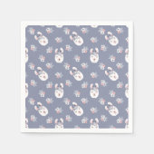Serviette En Papier Llamas & Fleurs Motif (Devant)