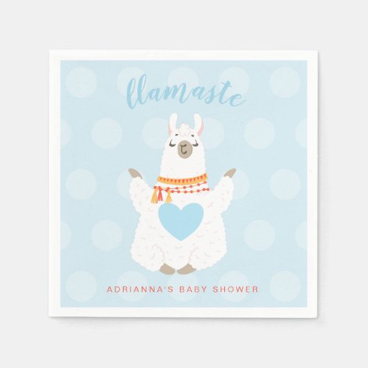 Serviette En Papier Llamaste Llama Yoga Baby shower Papier (Devant)