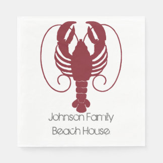 Serviette En Papier Lobster Beach House ou serviettes de fête