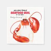 Serviette En Papier Lobster Chef Seafood Event (Devant)
