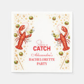 Serviette En Papier Lobster Love Coastal Bachelorette Party (Devant)