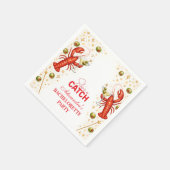 Serviette En Papier Lobster Love Coastal Bachelorette Party (Coin)