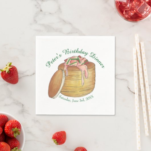 Serviette En Papier Lobster Newberg Newberg Dîner de plats de fruits d (En situation)