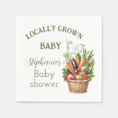 Serviette En Papier Locally Grown Baby Shower Farmers Market (Devant)