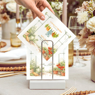 Serviette En Papier Locally Grown Farmer Market Baby Shower