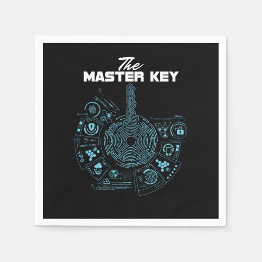 Serviette En Papier Lock Picker Locksmithing Locksport Gift The Master (Devant)