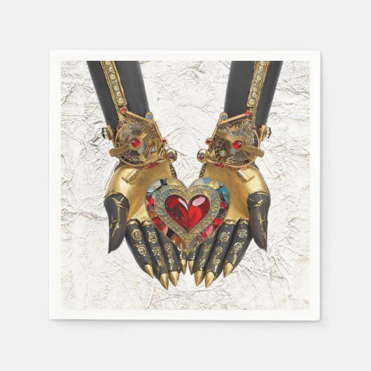 Serviette En Papier L'offre - Coeur dans les mains (Devant)