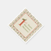 Serviette En Papier Log Bug Insect Nom personnalisé 1er anniversaire (Coin)