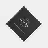 Serviette En Papier Logo blanc simple et site Web Custom Business (Coin)