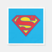 Serviette En Papier Logo classique Supergirl avec fond bleu (Devant)