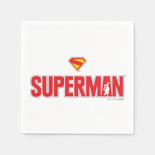 Serviette En Papier Logo classique Superman Bold (Devant)