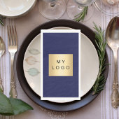 Serviette En Papier logo commercial bleu marine