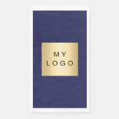 Serviette En Papier logo commercial bleu marine (Devant)