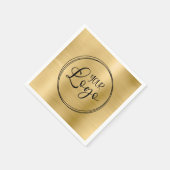 Serviette En Papier Logo commercial Light Gold Foil (Coin)
