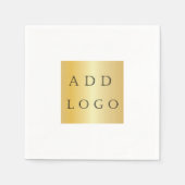 Serviette En Papier Logo d'affaires de bar café blanc (Devant)