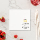 Serviette En Papier Logo de gâteau mignon mariage (En situation)