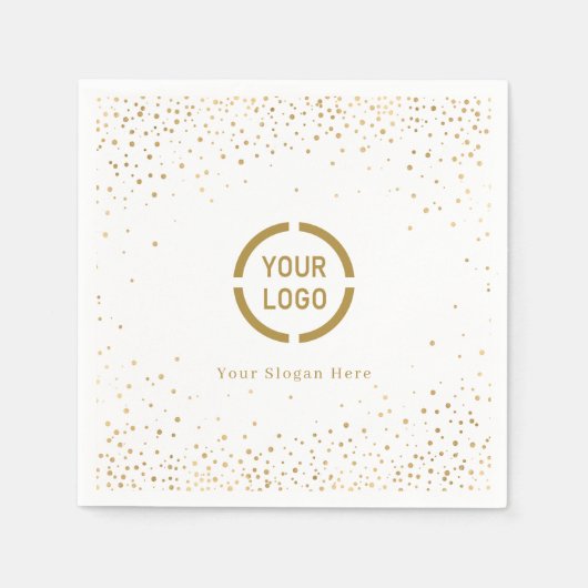 Serviette En Papier Logo de la société de parties scintillant en faux  (Devant)