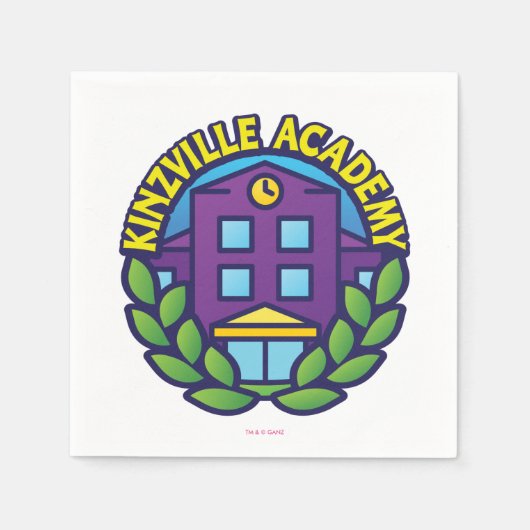 Serviette En Papier Logo de l'Académie de Kinzville (Devant)
