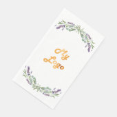 Serviette En Papier Logo de l'entreprise de fleurs de lavande (Coin)