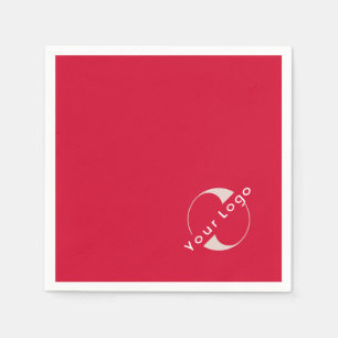 Serviette En Papier Logo de l'entreprise Minimal Entreprise Cerise rou