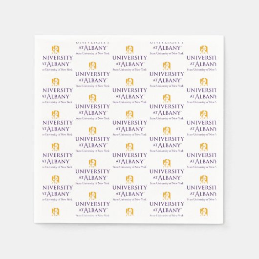 Serviette En Papier Logo de l'Université d'Albany (Devant)
