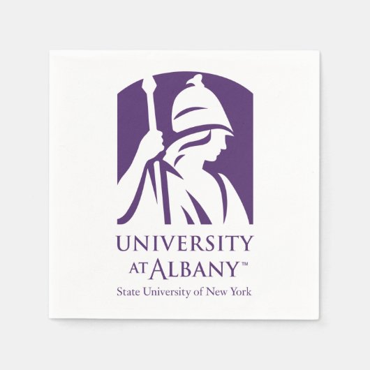 Serviette En Papier Logo de l'Université d'Albany (Devant)