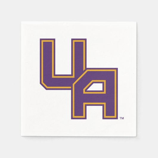Serviette En Papier Logo de l'Université d'Albany Initials (Devant)