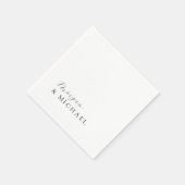 Serviette En Papier Logo de mariée et de mariée simple et élégant (Coin)