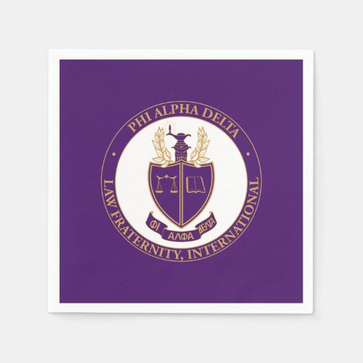 Serviette En Papier Logo de Phi Alpha Delta (Devant)