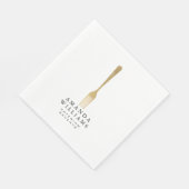 Serviette En Papier Logo de restauration moderne Faux Gold Fork Logo I (Coin)