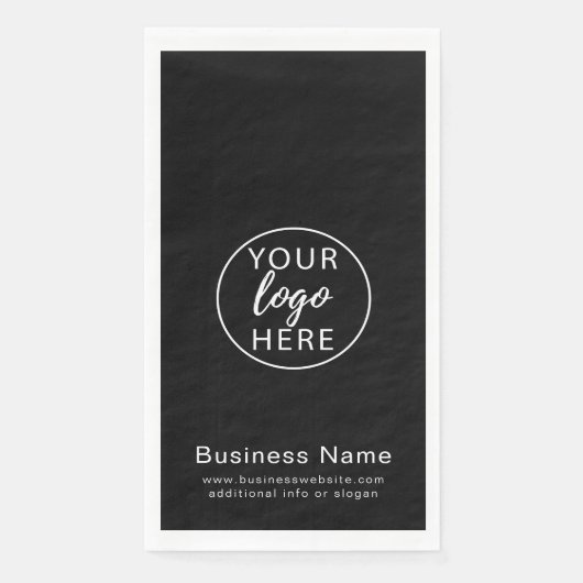 Serviette En Papier Logo de société professionnel simple (Devant)