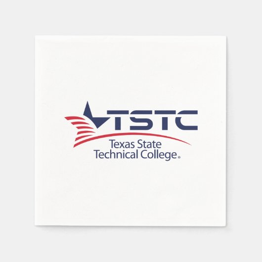Serviette En Papier Logo de Texas State Technical College (Devant)