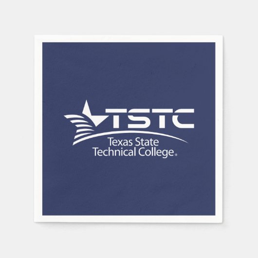 Serviette En Papier Logo de Texas State Technical College (Devant)