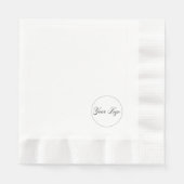 Serviette En Papier Logo De Votre Société Petit En Coin (Devant)