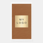 Serviette En Papier Logo d'entreprise brun chocolat (Devant)