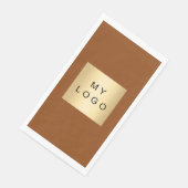 Serviette En Papier Logo d'entreprise brun chocolat (Coin)