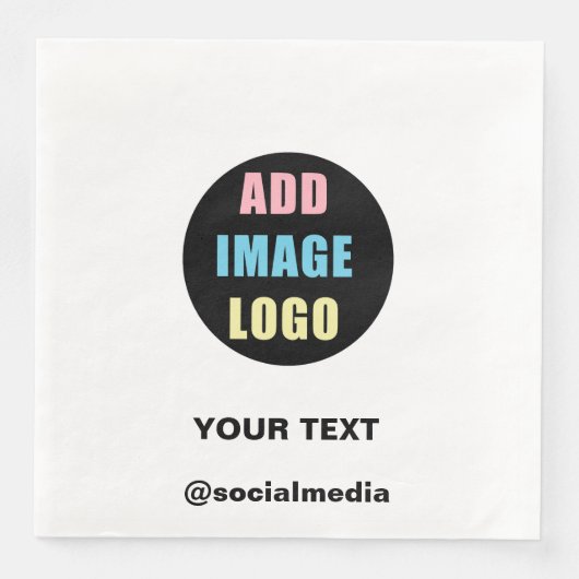 Serviette En Papier Logo d'entreprise éditable et professionnel modern (Devant)