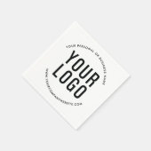 Serviette En Papier Logo d'entreprise Événement promotionnel Blanc (Coin)