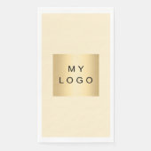 Serviette En Papier Logo d'entreprise jaune crème (Devant)
