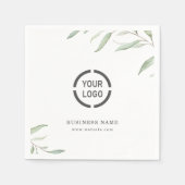 Serviette En Papier Logo d'entreprise minimal rustique (Devant)