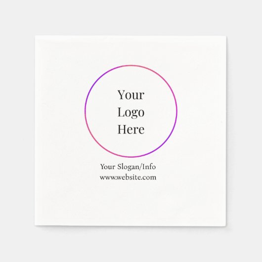 Serviette En Papier Logo d'entreprise Modèles personnalisables (Devant)