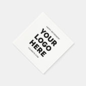 Serviette En Papier Logo d'entreprise moderne Noir Bonne Retraite (Coin)