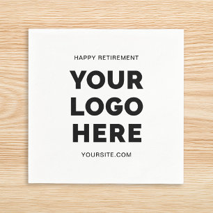 Serviette En Papier Logo d'entreprise moderne noir Bonne retraite